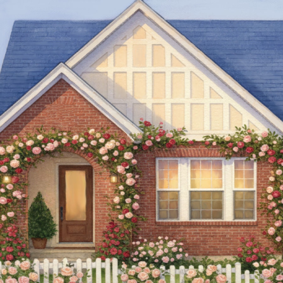 Rose Cottage in summer