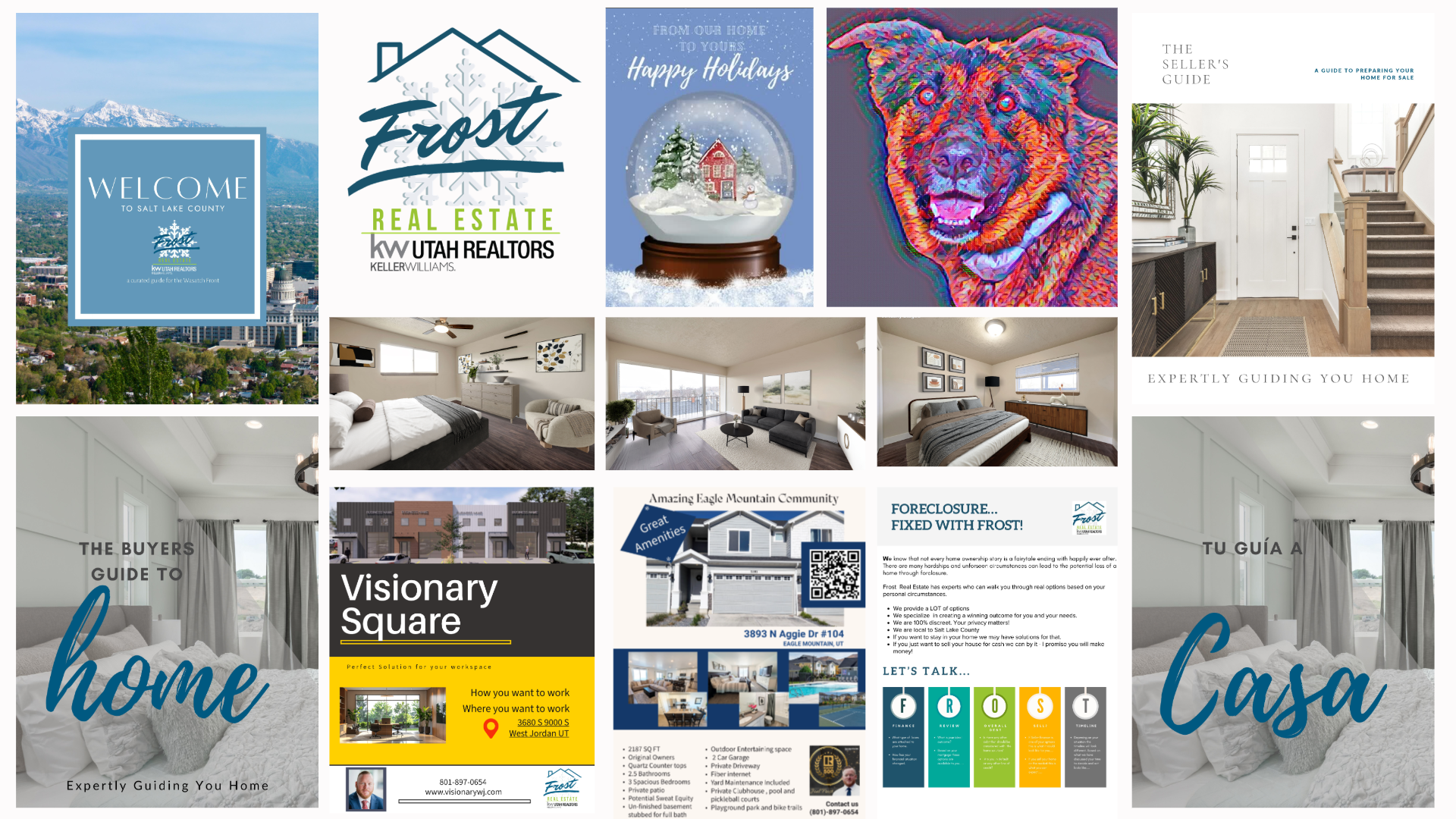 Real estate marketing design collage